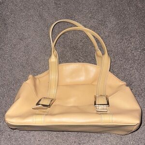 Tan satchel bag